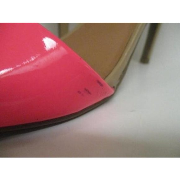 *JustFab Black and Hot Pink Patent Sandals - Picture 7 of 7